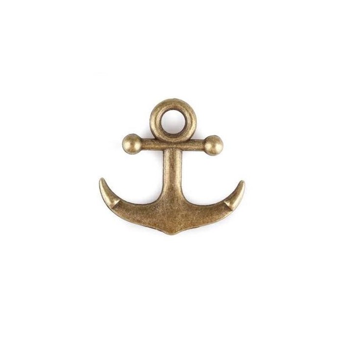 APPLICAZIONE ANCORA VINTAGE METALLO 3CM